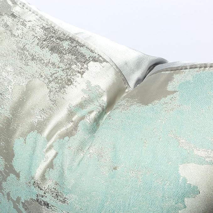 vctops Abstract Decorative Luxurious Throw Pillow Covers Jacquard Square Cushion Cases Pillowcase for Bed Sofa Couch Chair Car Home Decor (Light Blue,20"x20")