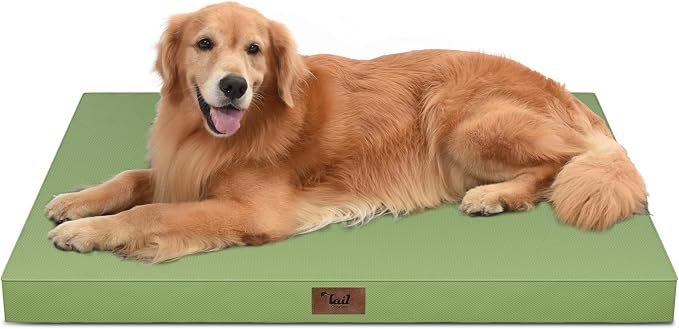Waterproof Orthopedic Outdoor Dog Bed XL for Extra Large Dogs | Egg Crate Foam for Joint Support, TPU Waterproof Layer, Machine Washable 1680D Oxford Cover, 44 x 32 Inch, Up to 90 lbs