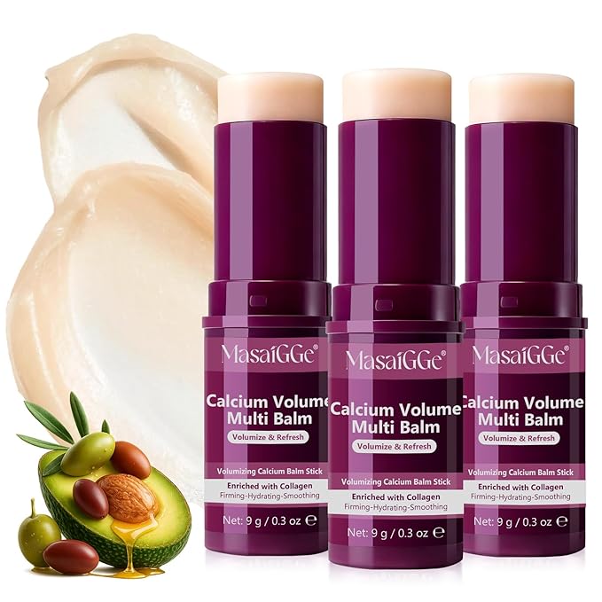 ABOUME Calcium Multi Balm Stick, Calcium Balm for Wrinkles, Anti-aging, Hydrating and Firming Skin, Collagen Stick for Face, Eyes & Neck (3pcs)