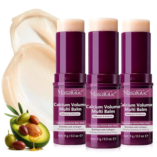 ABOUME Calcium Multi Balm Stick, Calcium Balm for Wrinkles, Anti-aging, Hydrating and Firming Skin, Collagen Stick for Face, Eyes & Neck (3pcs)