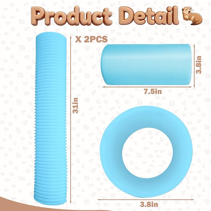 Mity rain 2PCS Ferret Toys with 6 Balls Inclueded
