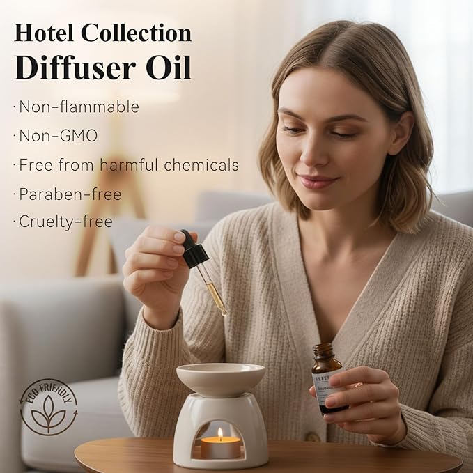 Hotel Collection Diffuser Oil Scent Inspired by The Iconic 5-Star Hotel Baccarat for Waterless Diffuser & Home Scenting Essential Oil for Ultrasonic and Crafting (4 Fl Oz Pack of 1)