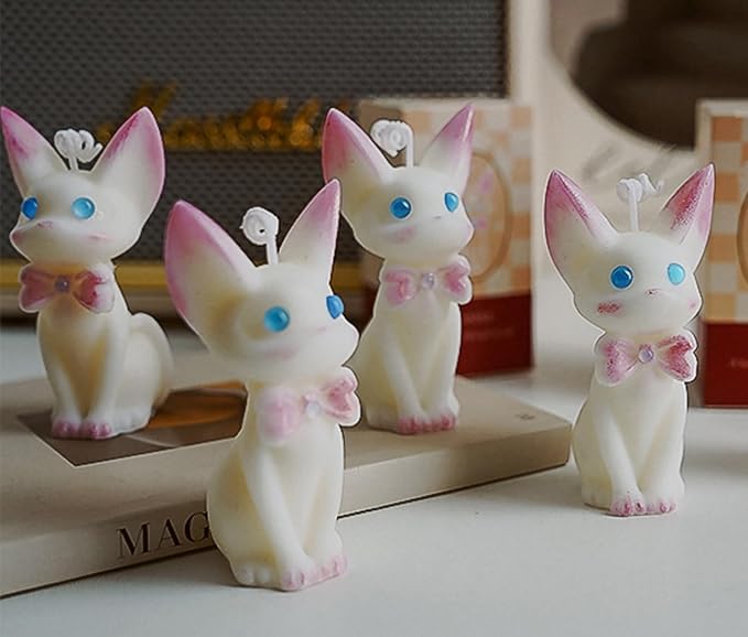 Cat Shaped Scented Candle,100G Cute Jiji Cat Animal Aroma Soy Wax Decorative Candle for Table Photo Prop Birthday Gift,Prefect for Meditation Stress Relief Mood Boosting