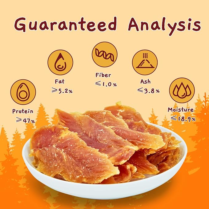 Jungle Calling Chicken Breast Jerky Dog Treats for Medium/Large Breeds | High Protein Chicken Jerky, Real Chicken Breast, Stomach-Friendly, Chewy for Teeth Cleaning, Ideal for Training, 10.6 Oz
