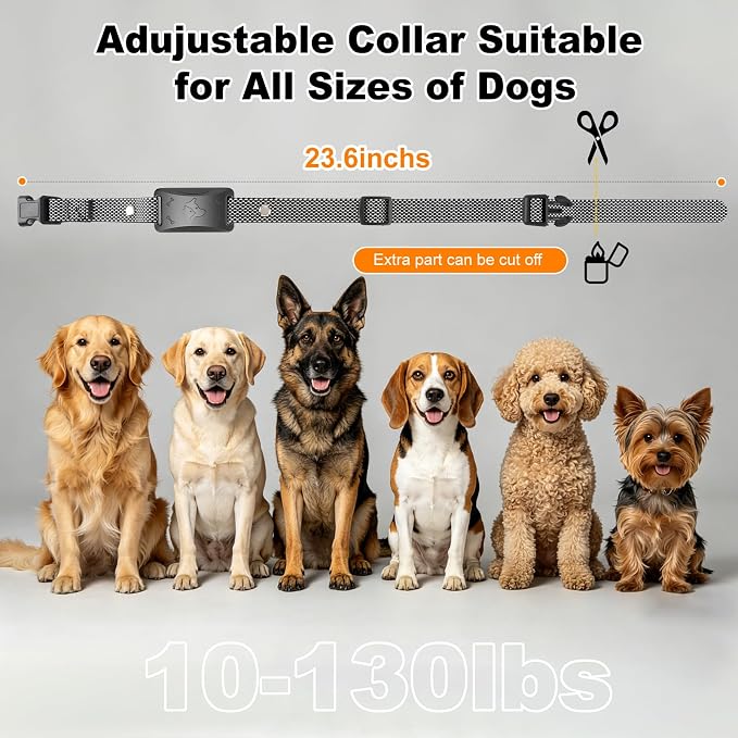 One Dog Wireless Dog Fence Containment Gear, Smart Electric Collar Delivers 3 Distinct Warning Reminders & Adjustable Boundary Distance