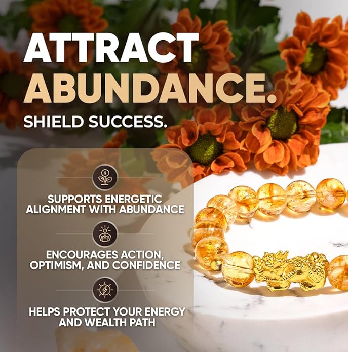 Conscious Items Wealth & Manifestation Bracelet for Women & Men, Prosperity Bracelet with Money Crystals & Natural Stone for Abundance, Goal Attraction, & Positive Intentions