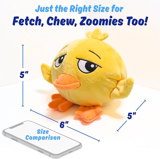 Dog Toy for Aggressive Chewers, Tough Squeaky Chew Ball, Large Breeds Gift