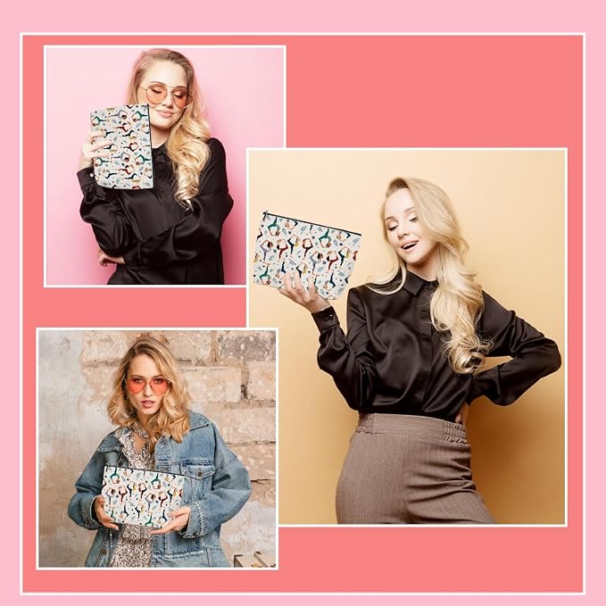 Lovdazzles 2pcs Yoga Gifts for Women Makeup Bag Yoga Accessories for Women Cosmetic Bag, Instructor Teacher Toiletry Accessories Organizer Pilates Gifts for Girls Teachers Friends Sisters