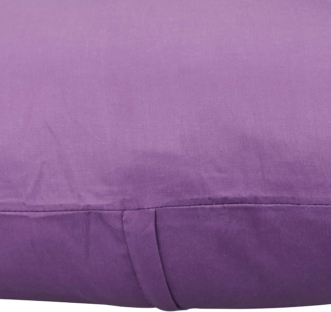 4-Pack 100% Cotton Comfortable Solid Decorative Throw Pillow Case,Thmyo Square Cushion Cover Pillowcase Sublimation Blank Pillow Covers DIY Throw Pillowcase for Sofa Couch(20x20 inch/ 50x50cm,Purple)
