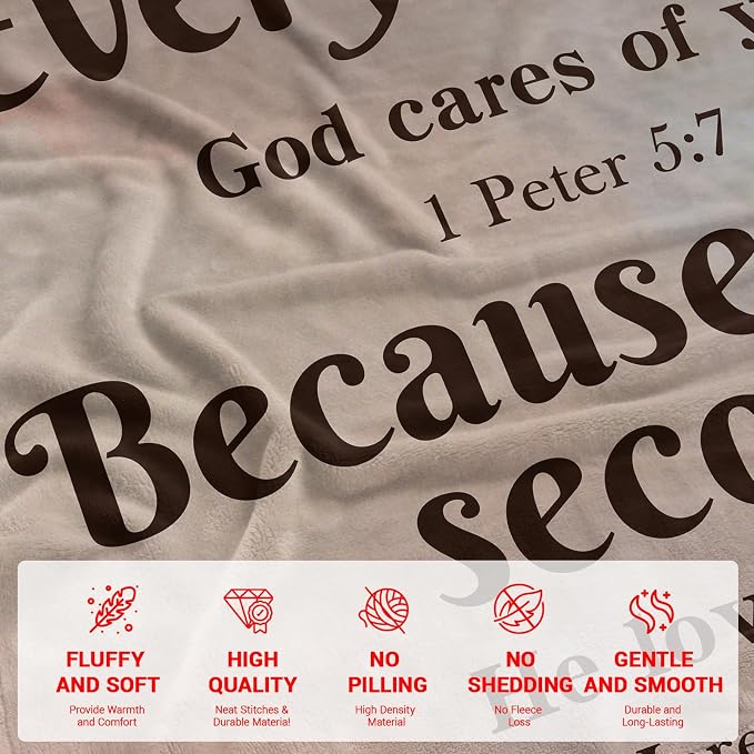 Christian Gifts for Women Faith, Inspirational Gifts for Women, Soft Throw Blankets, Religious Gifts for Women/Men, Spiritual Gifts Personalized Blankets for Adults/Kids 40"x 50"