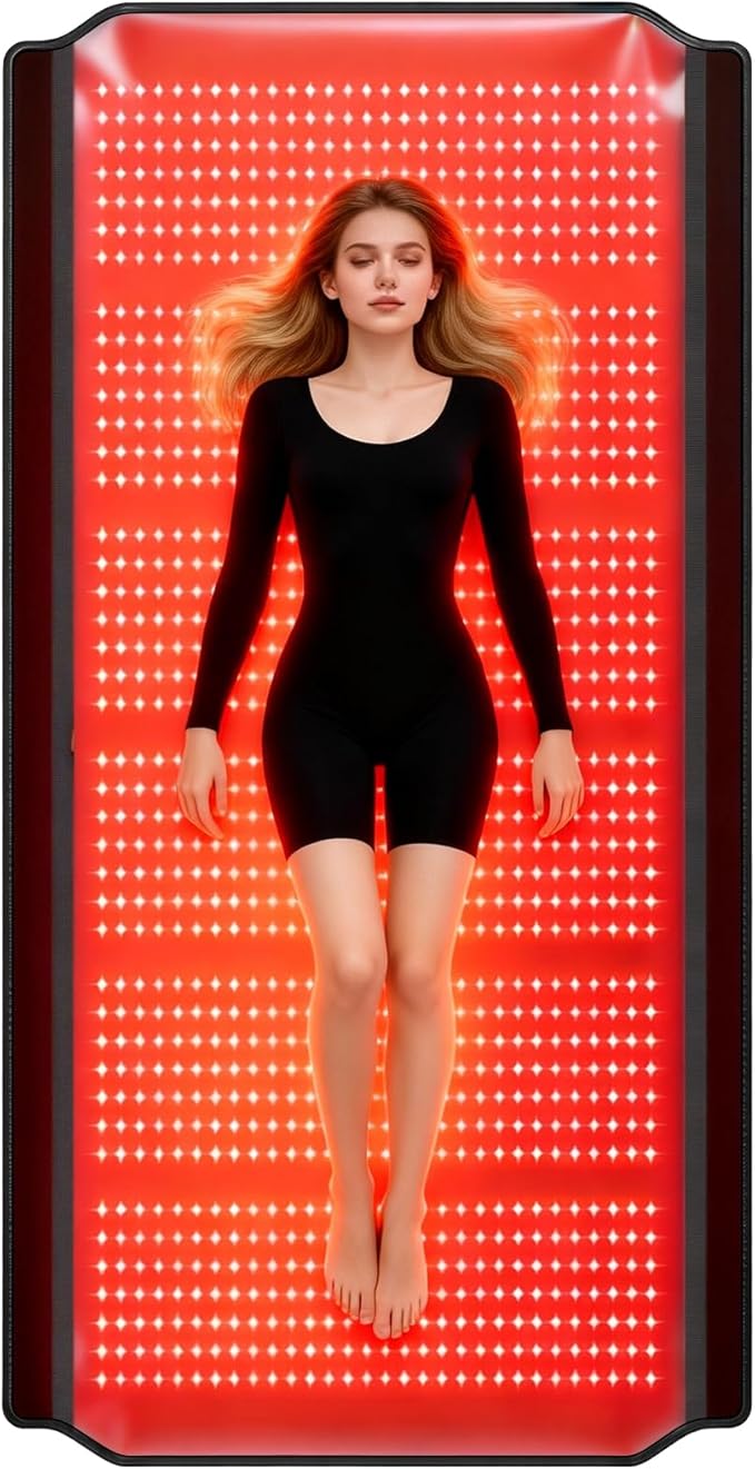 Red Light Therapy for Body, Red Light Therapy Mat with 3 Light Modes & 5 Working Modes, 1260 LEDs redlight with 660nm & 850nm Dual Wavelength, Suitable for Men, Women, and All Types of Pets