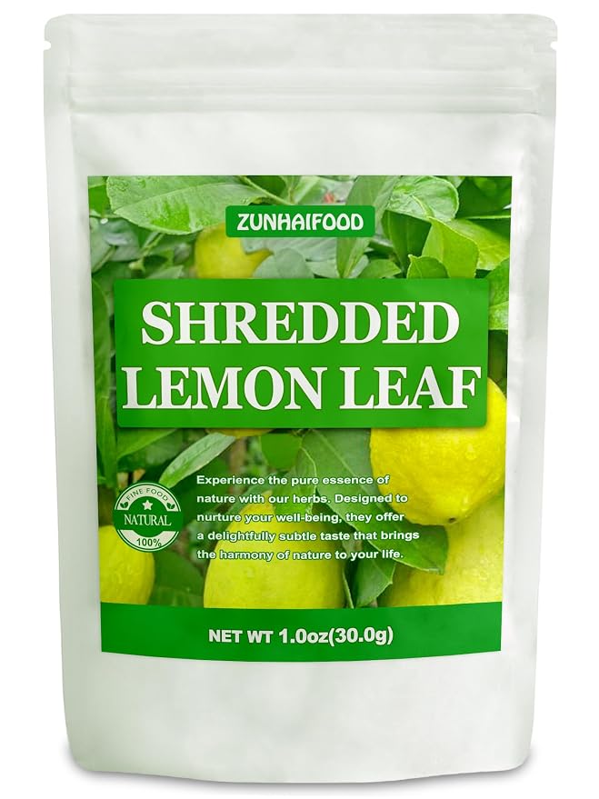 Zunhai Food Dried Shredded Lemon Loose Leaves, 2 Ounce, Herbal Tea, Green, Gluten Free, Caffeine Free, Bag