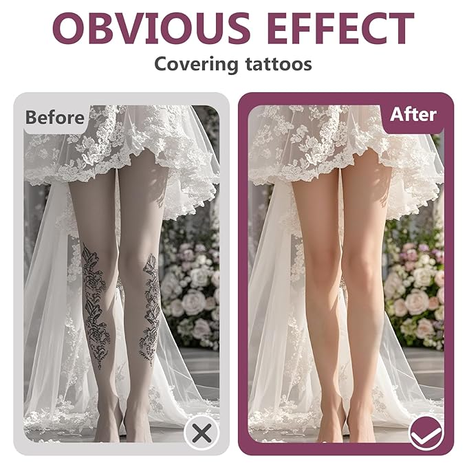 Tattoo Cover Up Makeup Waterproof, 2 Colors Tattoo Concealer, Invisible Tattoo Cover Up, Suitable for Tattoos Scars and Spots, for All Skin Types