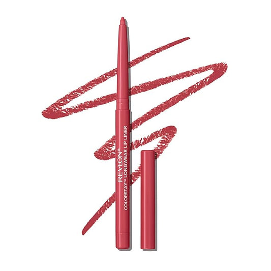 Revlon Colorstay Lip Liner Makeup with Built-in-Sharpener, Longwear Rich Colors, Stocking Stuffer for Women, 650 Pink, 0.01 oz