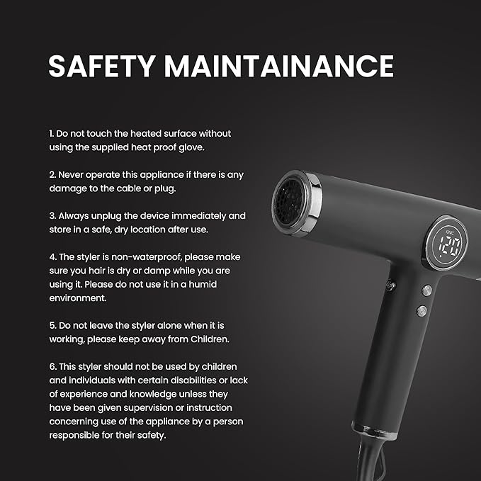 be beautiful extensions Hair Dryer for salon-1800W high Speed Powerful Blow Dryer with a110,000 RPM Lightweight Turbo Heat for Fast Drying-Black