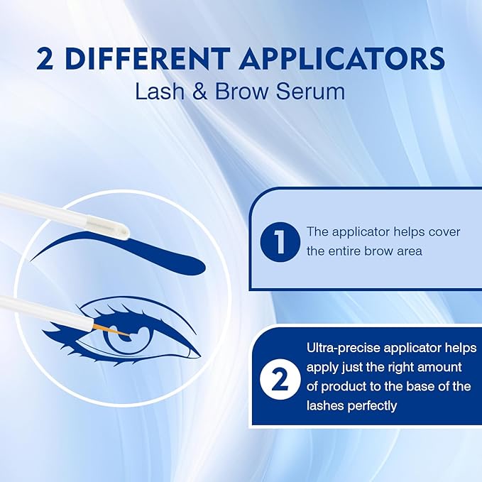Lash and Brow Serum With 15 Plant Extracts for Longer Lashes，Eyelash and Eyebrow Growth Serum For Thicker and Fuller Lashes