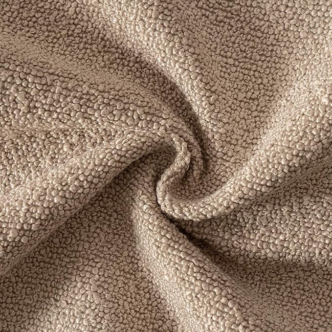 MIULEE Textured Boucle Lumbar Pillow Cover for Bed 14x36 Khaki | Pack of 1 Textured Neutral Couch Throw Pillow Cover, Accent Solid Long Body Pillowcase, Sofa Living Room Home Decor
