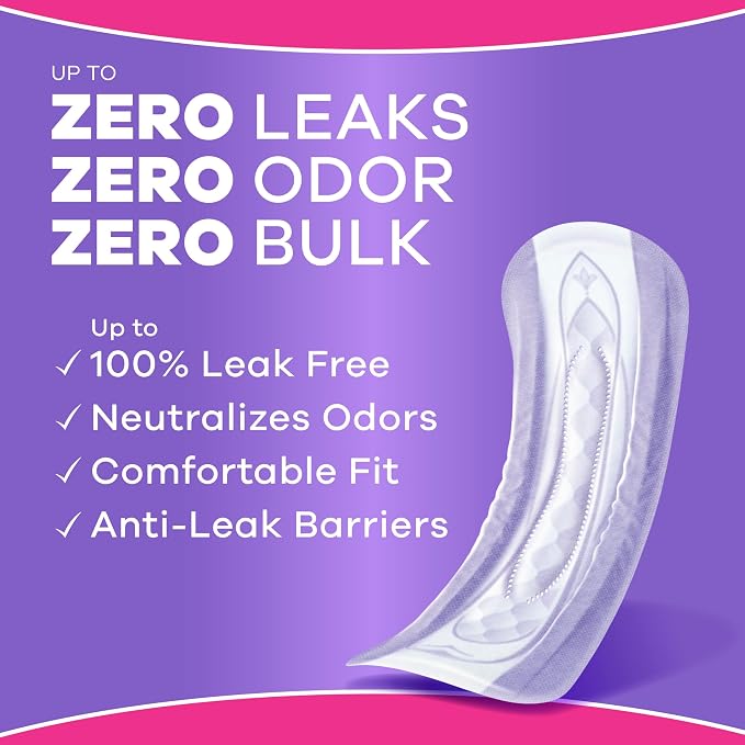 Always Discreet Adult Incontinence Pads for Women, Drier, 4 Drop Regular Length, Moderate Absorbency, Pads for Bladder Control Management, Bladder Leaks, & Postpartum Pads, 198ct