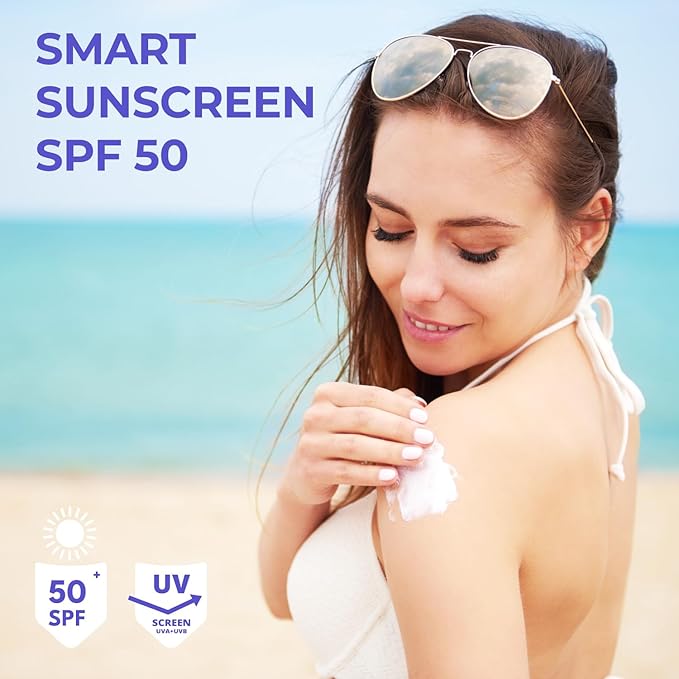 Smart Sunscreen for Face SPF 50 Sensitive Skin Sunblock Men & Women Clear Broad Spectrum Non-Comedogenic Heliocare by Nova Derm Institute (1 fl oz)