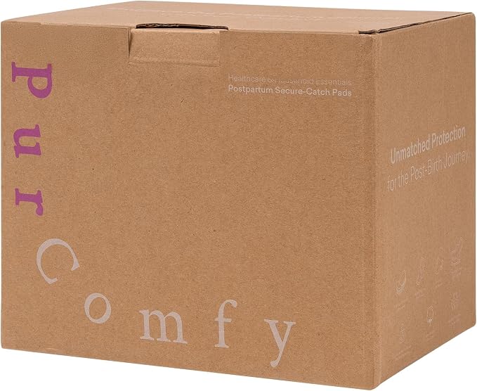 PurComfy Premium Postpartum Pads with Wings, Large Maximum Absorbency Postpartum Maternity Pads Ultra Soft Heavy Flow Secure Leak Protection After Birth, 48 Count