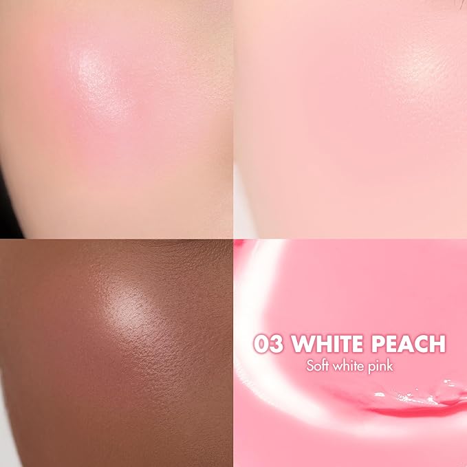 rom&nd JUICY ROLL CHEEK 03 White Peach | K-Beauty Liquid Blush for Clear, Dewy Glow | Effortless Roll-On Application | Long-Lasting & Hydrating