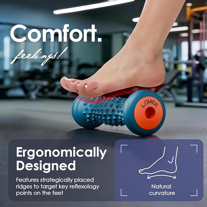 Foot Roller Massager for Plantar Fasciitis, Foot Arch and Heel Pain Relief | Deep Tissue Muscle Massage, Feet Ergonomic & Rounded Top Design