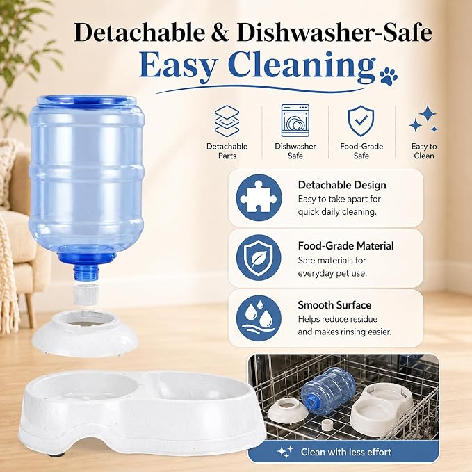Pet Water Dispenser Station for Large Dogs and Cats,3 Gallon/11L Gravity Automatic Feeder, Cat Dog Water Fountain, Dog Water Bowl Dispenser,Large Breed Dog Drinking Fountain
