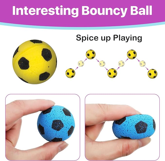 SPOT Sponge Soccer Ball Cat Toys for Cats and Kittens - Interactive and Colorful Plush Toy, Fun to Bat and Chase, Keep Cats Entertained - 1.5" Assorted 4-Pack