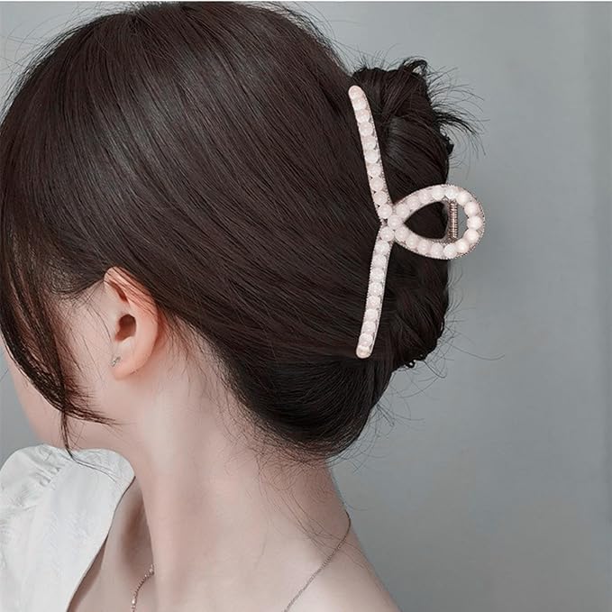 Rhinestone Hair Claw Clips, Vintage Opal Gold Metal Hair Jaw Clip for Women, Non Slip Hair Clamp for Long, Thick Hair Fashion Wedding Party Accessories Elegant Hair Barrettes Decorations for Ladies