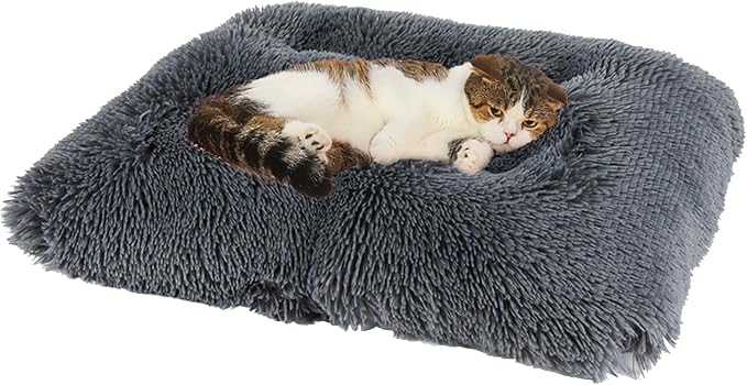 Washable Calming Dog & Cat Bed for Ultra Large Small Medium Size Pet | Calming Cute Warming Mat House Supply Indoor, 8 Sized Deal Necessity Essential Furniture for Boy Girl Puppy Kitten kitty