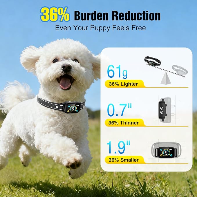 2 Pack Bark Collar, Smart Dog Bark Collar for Large Medium Small Dogs, Rechargeable Ultra-Light Training Collar with Beep Vibration, Anti Barking Device with 5-Level Sensitivity (Fuchsia)