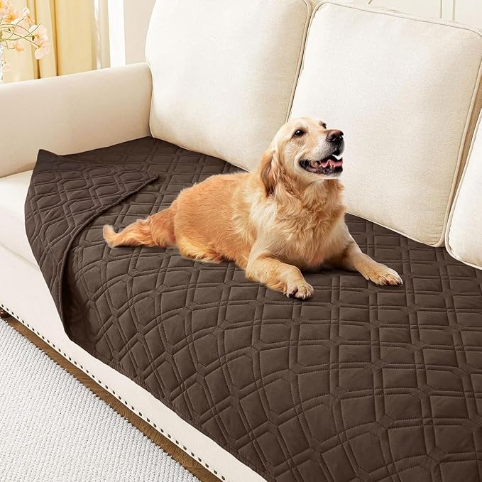 Waterproof Dog Bed Blanket - Soft Pet Blanket & Sofa Cover for Dogs | Reversible Washable Furniture Protector, Couch Covers for Pets (30x70 Inch, Chocolate/Chocolate)