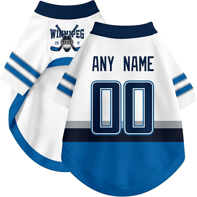 Winnipeg Dog Clothes Personalized Pet T Shirt for Dogs Gift | Custom Name Number Jersey Style Pet Shirt for Dog