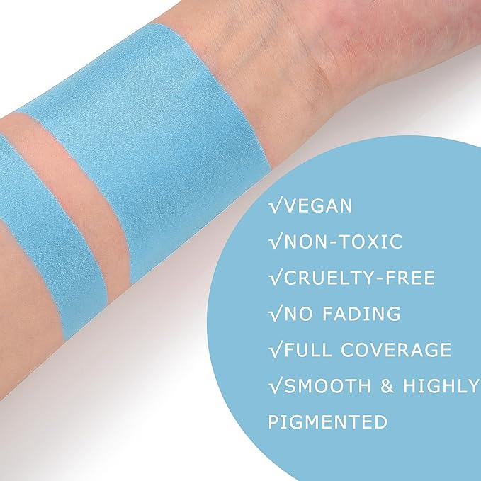 Light Blue Eye Black Stick, 3pcs Anti-Glare Under Eye Sports Grease Stick for Baseball Softball Soccer Lacrosse Hockey Athletes Sports Training, Water-Proof Eye Black Stick for Athletes