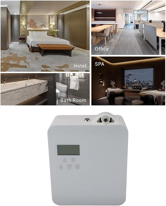 Smart Scent Air Machine Aromatherapy Diffuser 300ml Waterless for HVAC System with 2 Locking Keys for Home Hotel to 500 Coverage (EU Plug)
