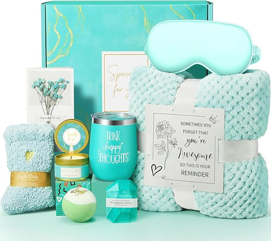Mothers Day Gifts for Mom Wife Grandma Daughter Friends Sister, Happy Birthday Gifts for Women Mom Her Friend Sister Wife Grandma, Self Care Gift Get Well Relaxing Spa Gift Basket Set
