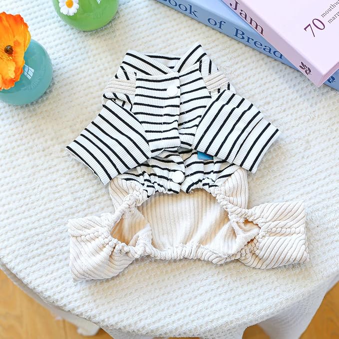 Dog Stylish Overalls Comfortable Puppy One Piece Outfits Summer Bib Overalls for Small Dogs Cute Pet Jumpsuit Onesie Chihuahua Yorkies Birthday Holiday Clothes Costume