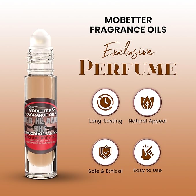 MOBETTER FRAGRANCE OILS Her He and She Chocolate Fantasy Perfume body oil