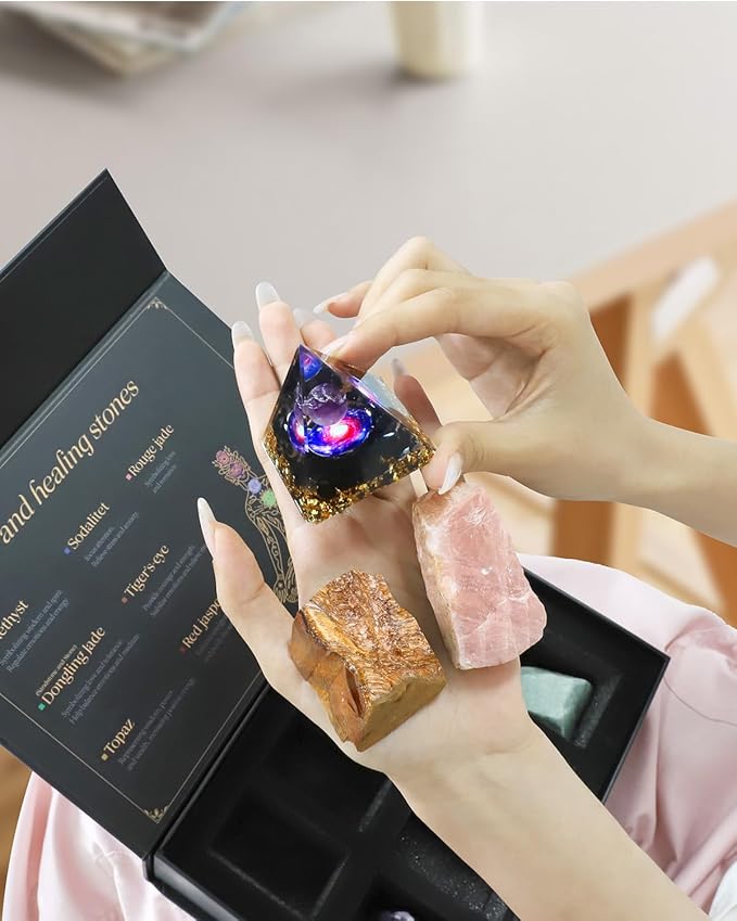 Chakra Stones Set with Crystal Cluster, (2-2.5 inch) Large Crystals and Healing Stones - Real Raw Healing Crystals and Stones Positive Energy for Meditation, Birthday Gifts for Women, Christmas Gifts