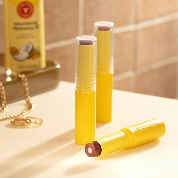 Burt’s Bees Stocking Stuffers Tinted Boosted Balm, Misty Mauve, Hydrating Tinted Lip Balm, 24 Hour Lip Moisturizer with Responsibly Sourced Beeswax, 100% Natural Origin, 1 Count, 0.16oz