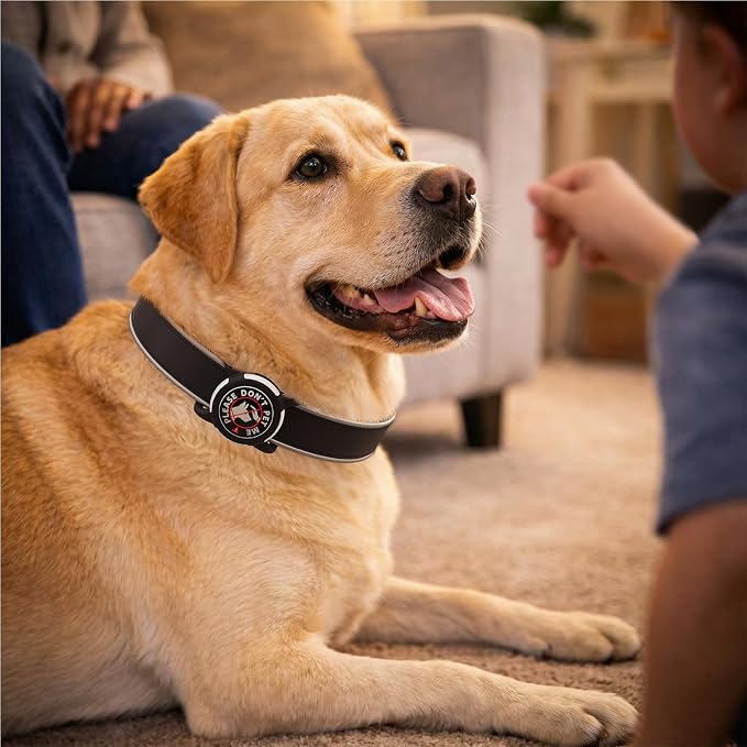 Waterproof AirTag Holder for Dog Collar, Soft Slide-On Dog AirTag Holder | Full-Body Protection, No-Dangle Fit, Ultra-Durable, Lightweight, Tool-Free Installation, Fits Dog & Cat Collars