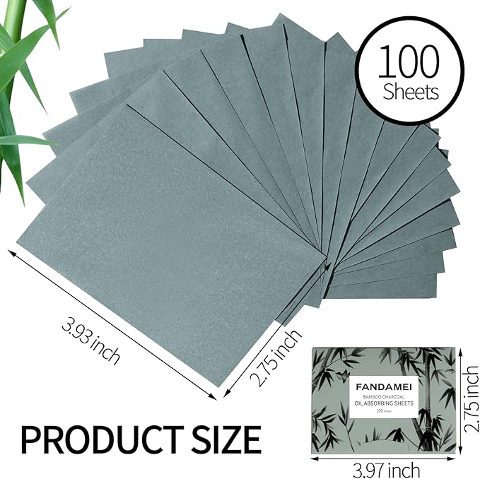 FANDAMEI Oil Blotting Sheets For Face, 200 Counts Oil Blotting Papers For Face, Blotting Paper for Oily Skin, Oil Control Film, Oil Absorbing Sheets, Oil Absorbing Tissues