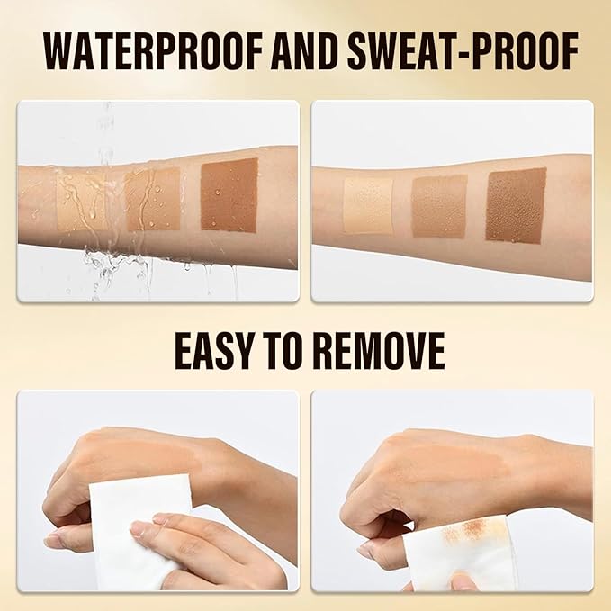 Legs Makeup Waterproof with Brush, No Transfer Body Concealer, Coverage for Vein, Scar, Tattoo for All Skin Tones, 100ML (FAIREST GLOW)