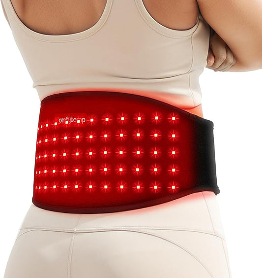 Comfytemp 5000mAh Portable Red Light Therapy Belt for Body, FSA Eligible HSA Near Infrared Light Therapy Wrap, 13W Wearable Light Wrap for Lower Back Waist Belly Joint Muscle Pain Relief, 50''x7''