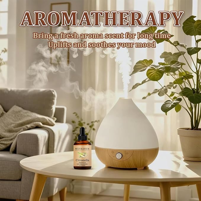 Citronella Essential Oil 120ML - 100% Pure and Natural Oils for Aromatherapy Diffuser - 4 Fl Oz/Citronella