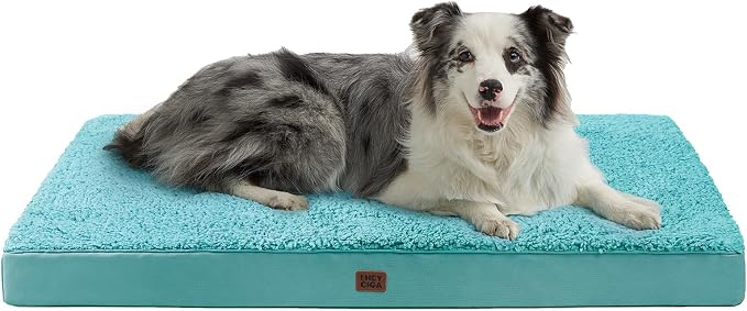 EHEYCIGA Orthopedic Dog Bed Extra Large with Removable Washable Cover, 41IN | Egg Crate Foam Support, Durable Oxford fabric, Non-Slip Bottom, Machine Washable, Soft Waterproof Plush Pet Bed Mat For Crate