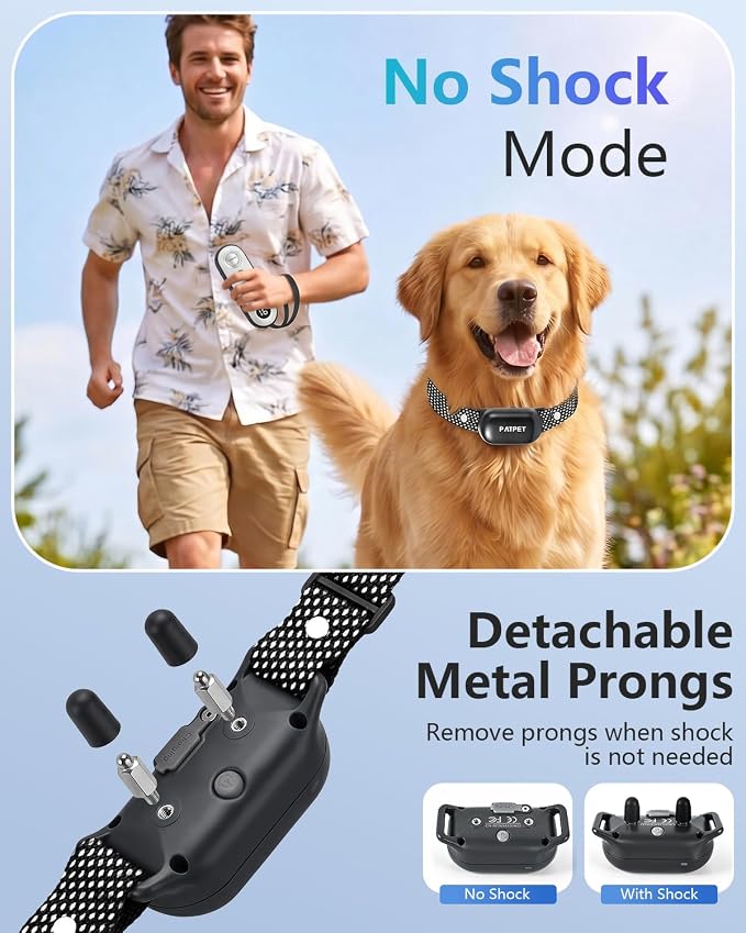 PATPET Dog Shock Collar with Remote Control - 4000FT Safe Training Collar
