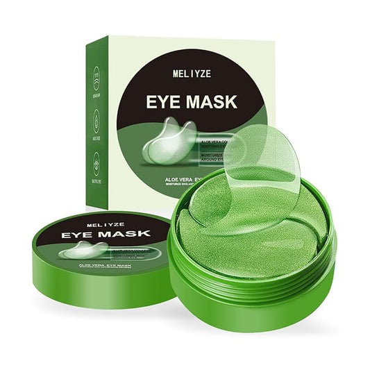 Under Eye Patches for Dark Circles and Puffiness, Aloe Vera Eye Masks 60 Pcs, Anti-Aging Eye Treatment to Reduce Wrinkles & Fine Lines, Hydrating & Firming Under Eye Skin with Natural Ingredients