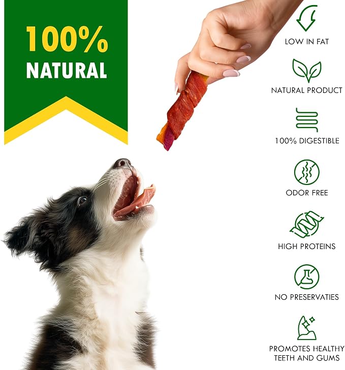 Beloved Pets Sweet Potato Dog Treats & Chicken Jerky Wraps 1.5 Pound - Dog Food & High Protein Soft Chews for Large, Medium & Small Breeds Double Sweet Potato Wrapped Duck