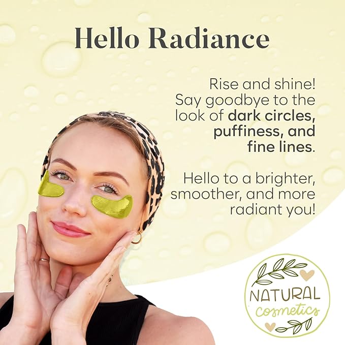 AURAE Green Tea Under Eye Patches (30 Pairs) - For Dark Circles & Puffiness - Hydrating Green Tea Eye Mask